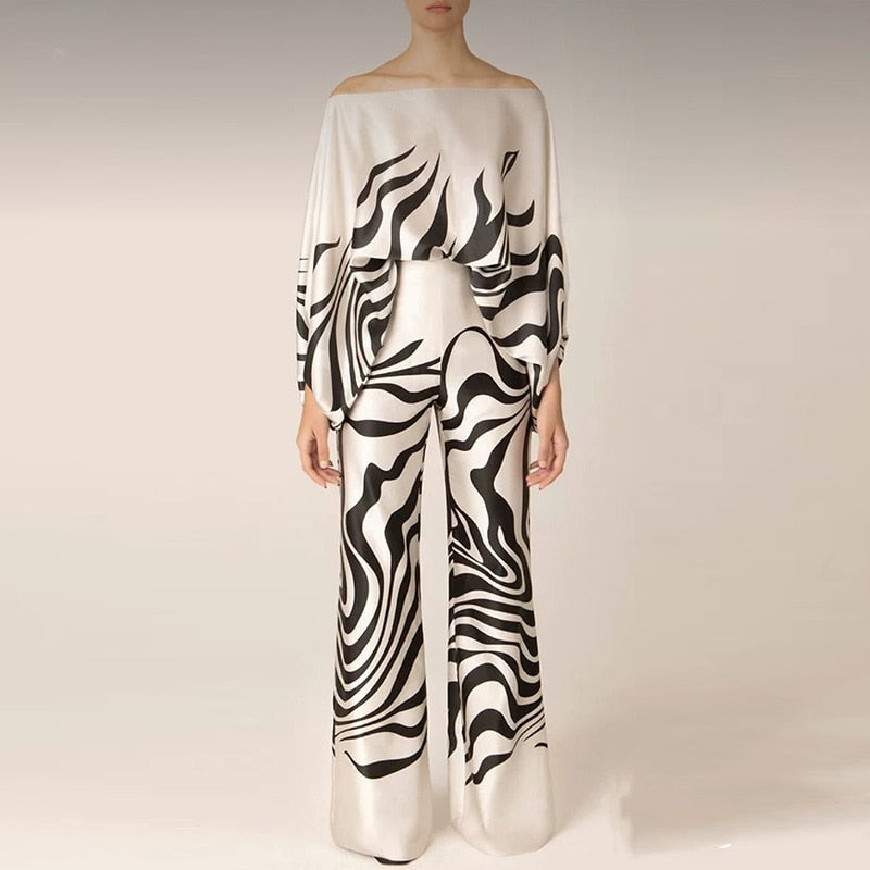 Ensemble Dylen à épaules dénudées avec motifs originaux