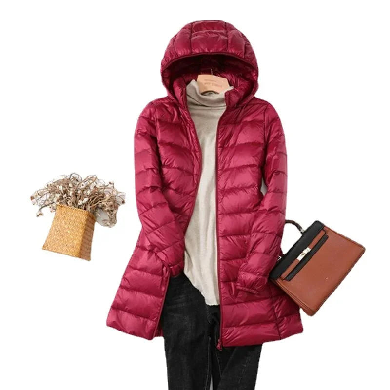 Berg-Feldt | faltbare Pufferjacke - stilvolle isolierte Jacke mit abnehmbarem Kapuze