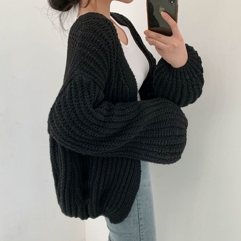 Berg-Feldt | Oversized-Strickweste Aus Dickem Garn für Frauen