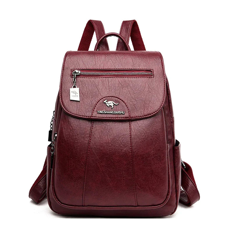 Sac à dos en cuir antivol haute capacité pour femme par Berg-Feldt