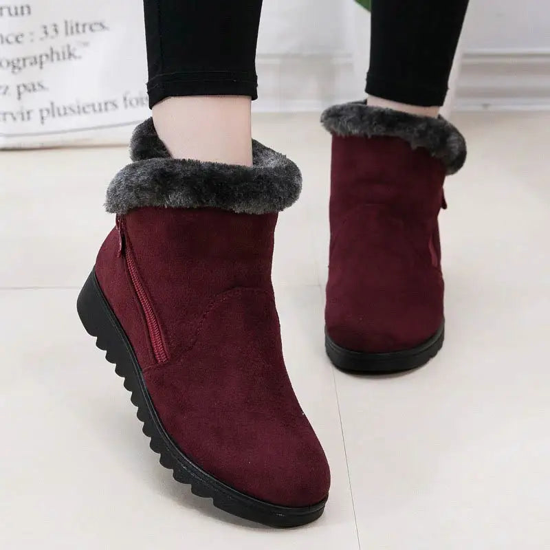 Berg-Feldt | Bottes d'hiver en peluche à fermeture éclair antidérapantes