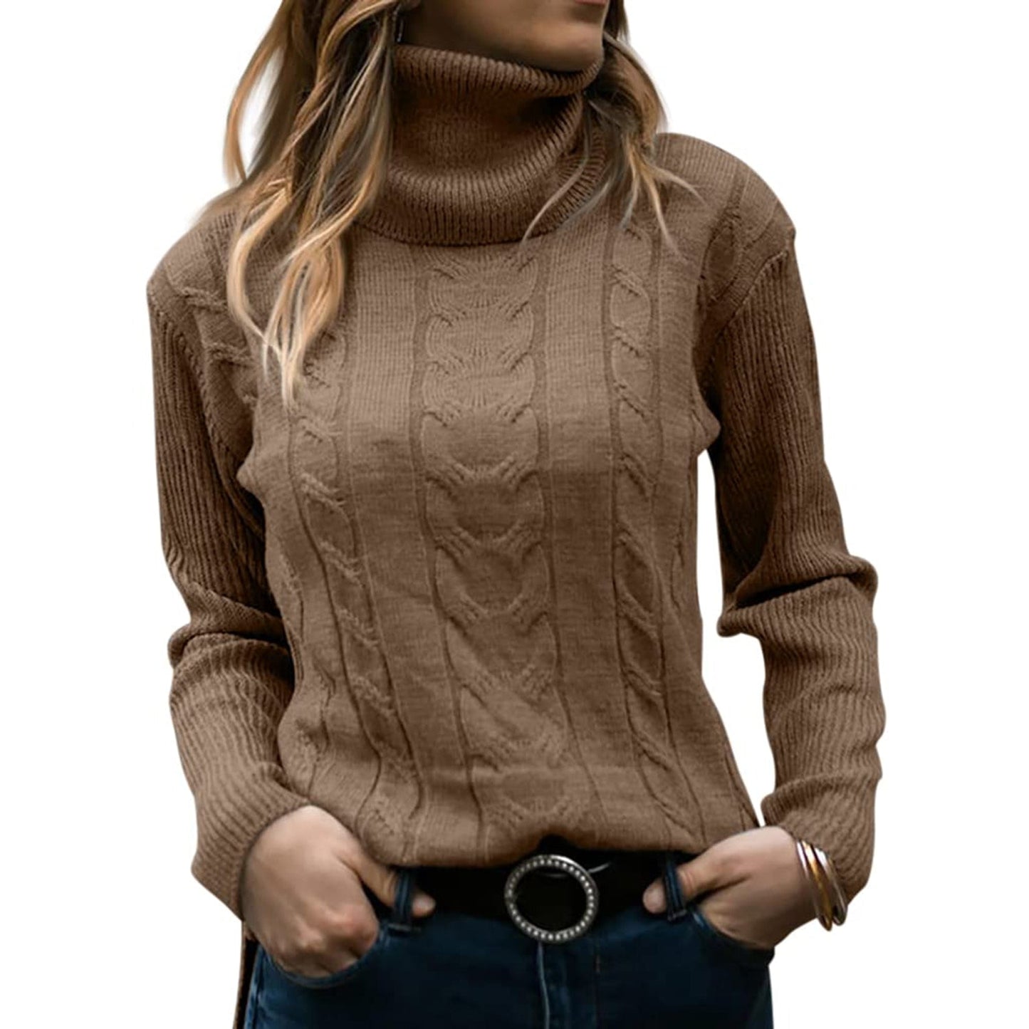 Wilara Damen Rollkragenpullover