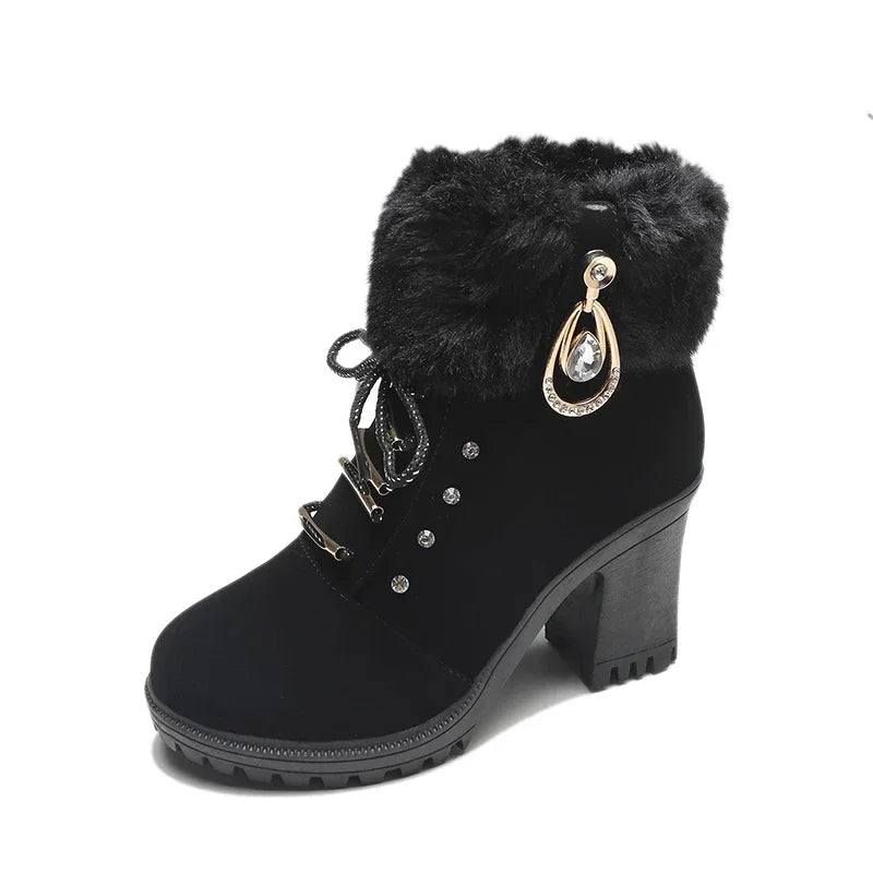 Berg-Feldt | Bottines à talons hauts de style britannique avec fermeture éclair latérale