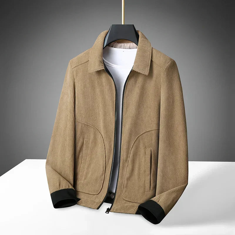 Berg-Feldt | Veste en velours côtelé pour hommes avec fermeture éclair