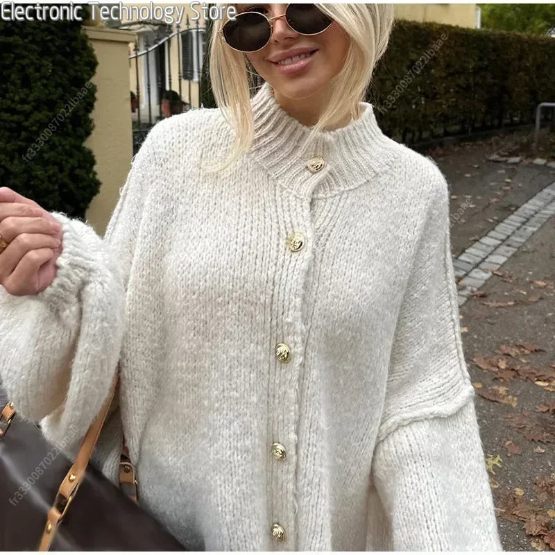 Berg-Feldt | Eleganter Strick-cardigan mit Knöpfen Wolle/acryl Komfortabel und Stilvoll
