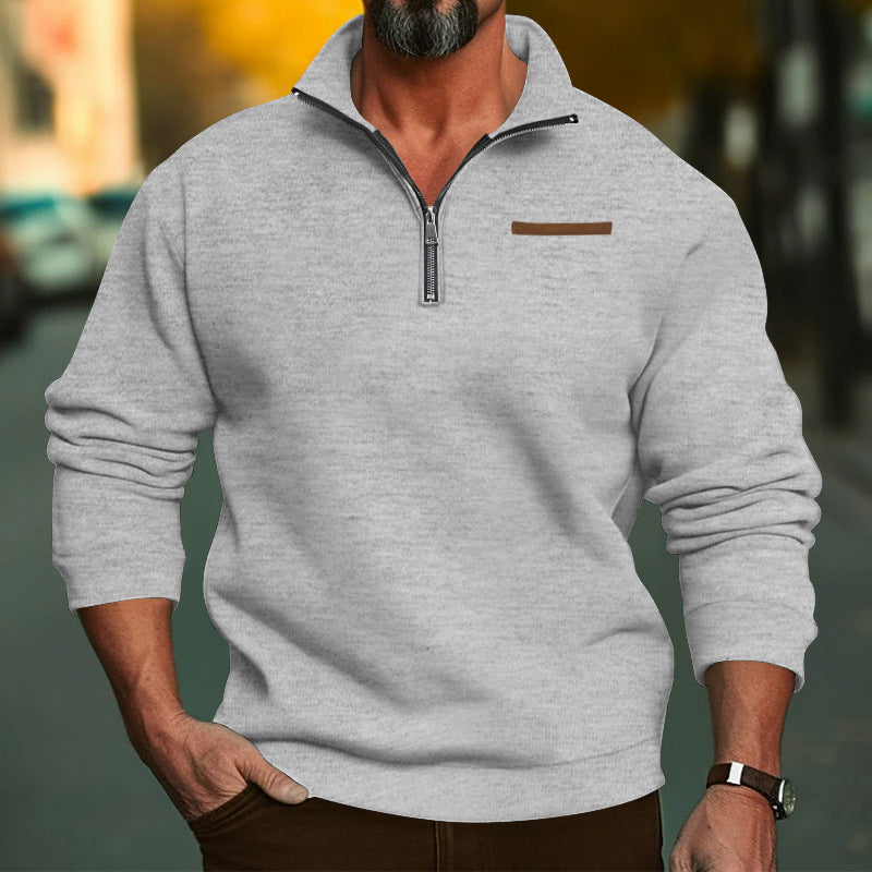 EMIL Pullover mit kurzem Reißverschluss