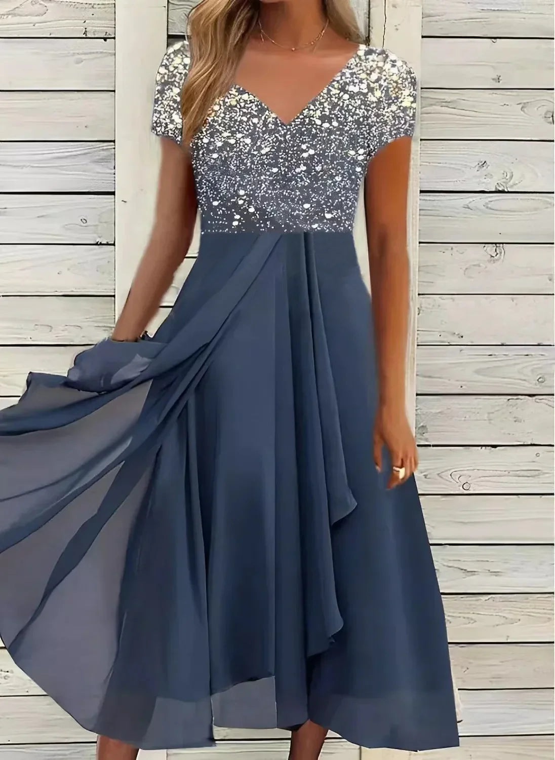 Robe de soirée en mousseline Johanna pour femmes