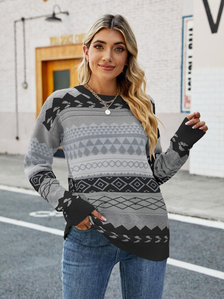 Pull col roulé vintage de couleur vive