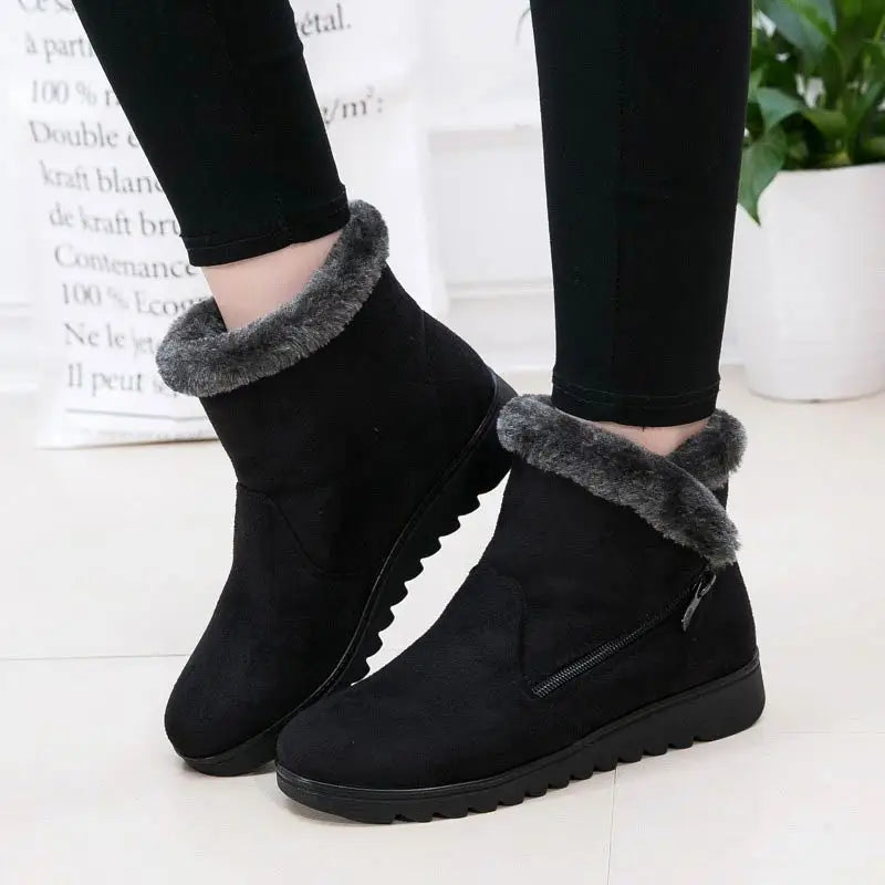 Berg-Feldt | Bottes d'hiver en peluche à fermeture éclair antidérapantes