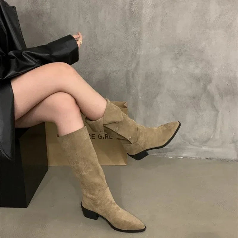 Berg-Feldt | Bottines de cowboy à talon bottier et franges