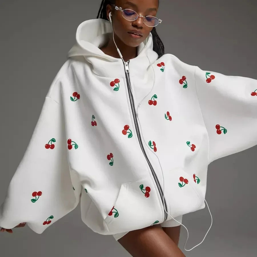 Manteau Cerise Blanche Cherrymila