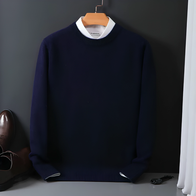 Berg-Feldt | Strickpullover Wollmischung Klassisch, Warm