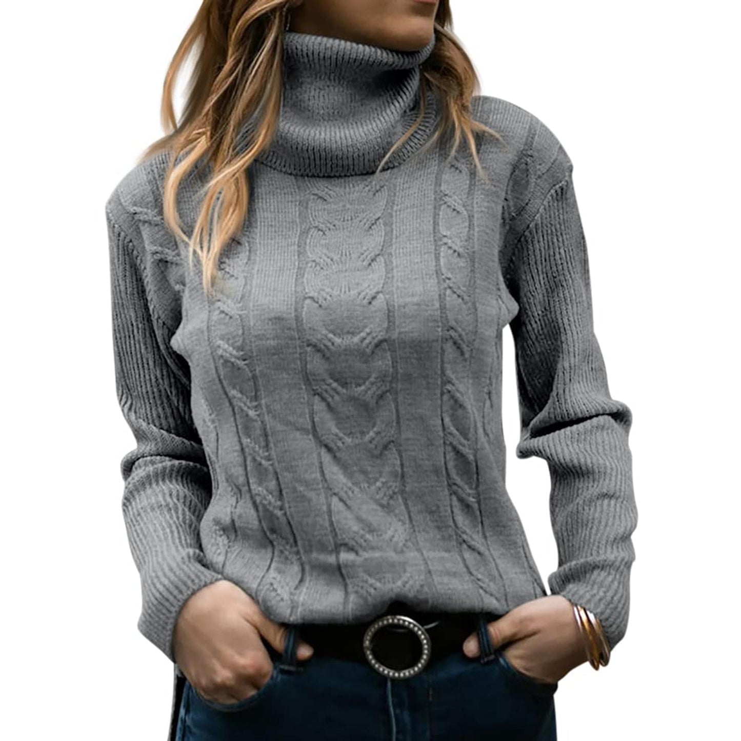 Wilara Damen Rollkragenpullover