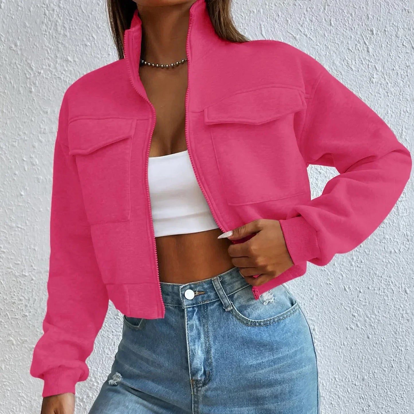 Berg-Feldt | Stilvolles Zip Up Crop Top