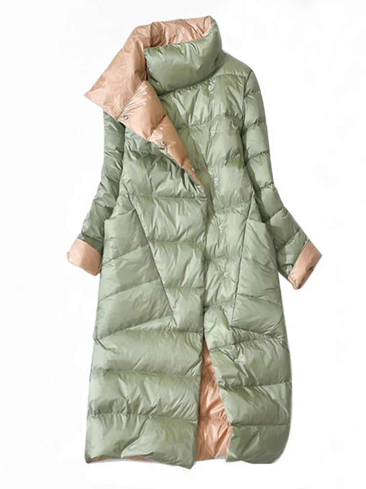 Berg-Feldt | Lange Karierte mit Taschen für Damen Ideal für Den Winter