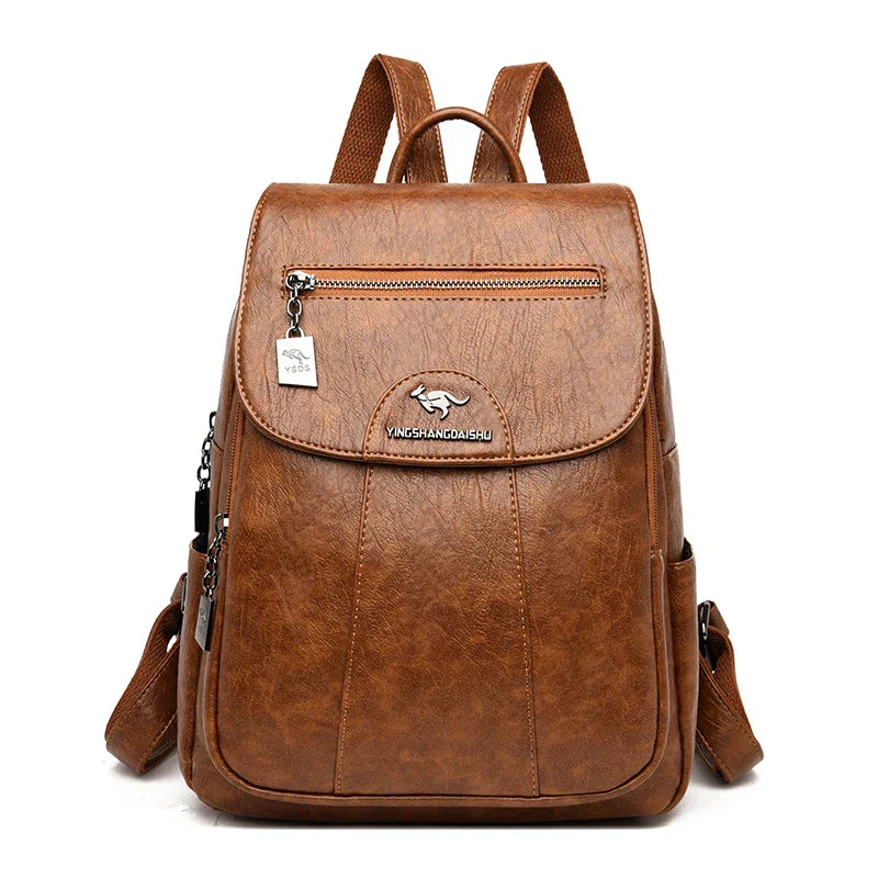 Sac à dos en cuir antivol haute capacité pour femme par Berg-Feldt