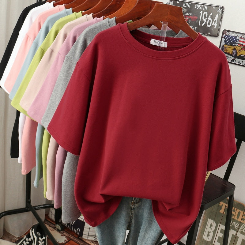 Berg-Feldt | Oversized Baumwoll-Basic-T-Shirt für Damen