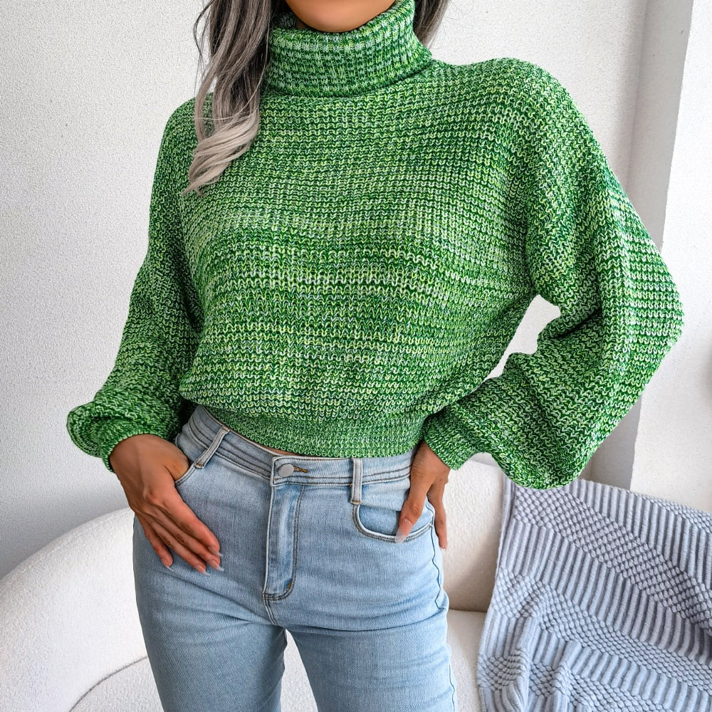 Pull en maille col roulé décontracté - Ena
