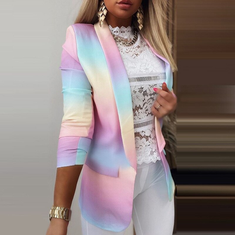 Blazer à manches longues tie-dye