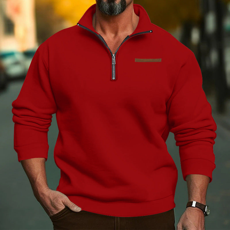 EMIL Pullover mit kurzem Reißverschluss