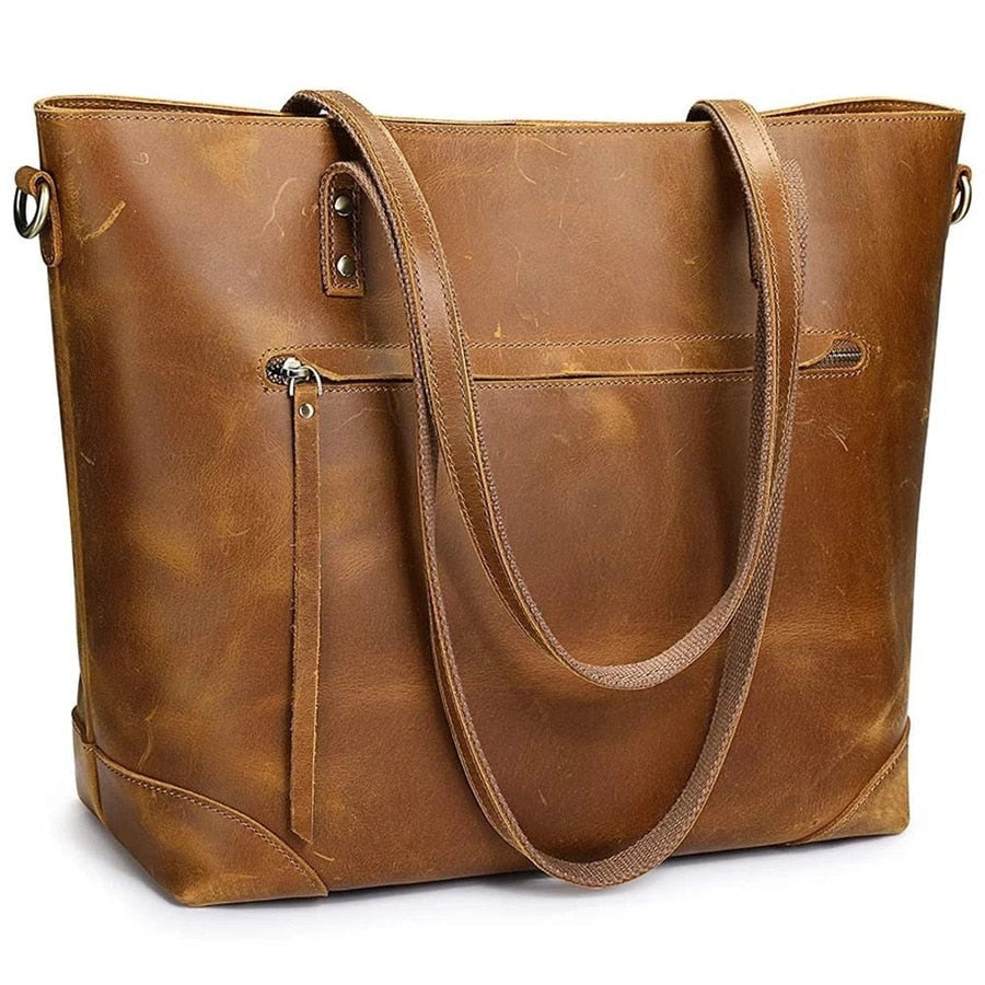Sac cabas Jassi en cuir vintage