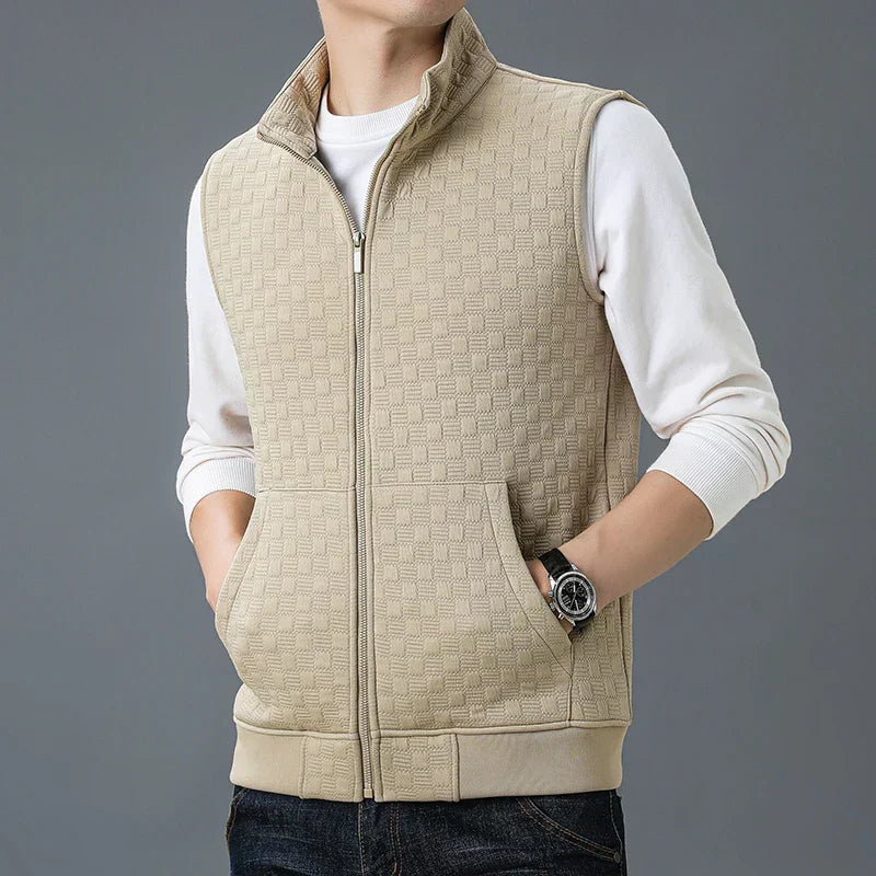Berg-Feldt | Gilet sans manches tissé zippé pour homme
