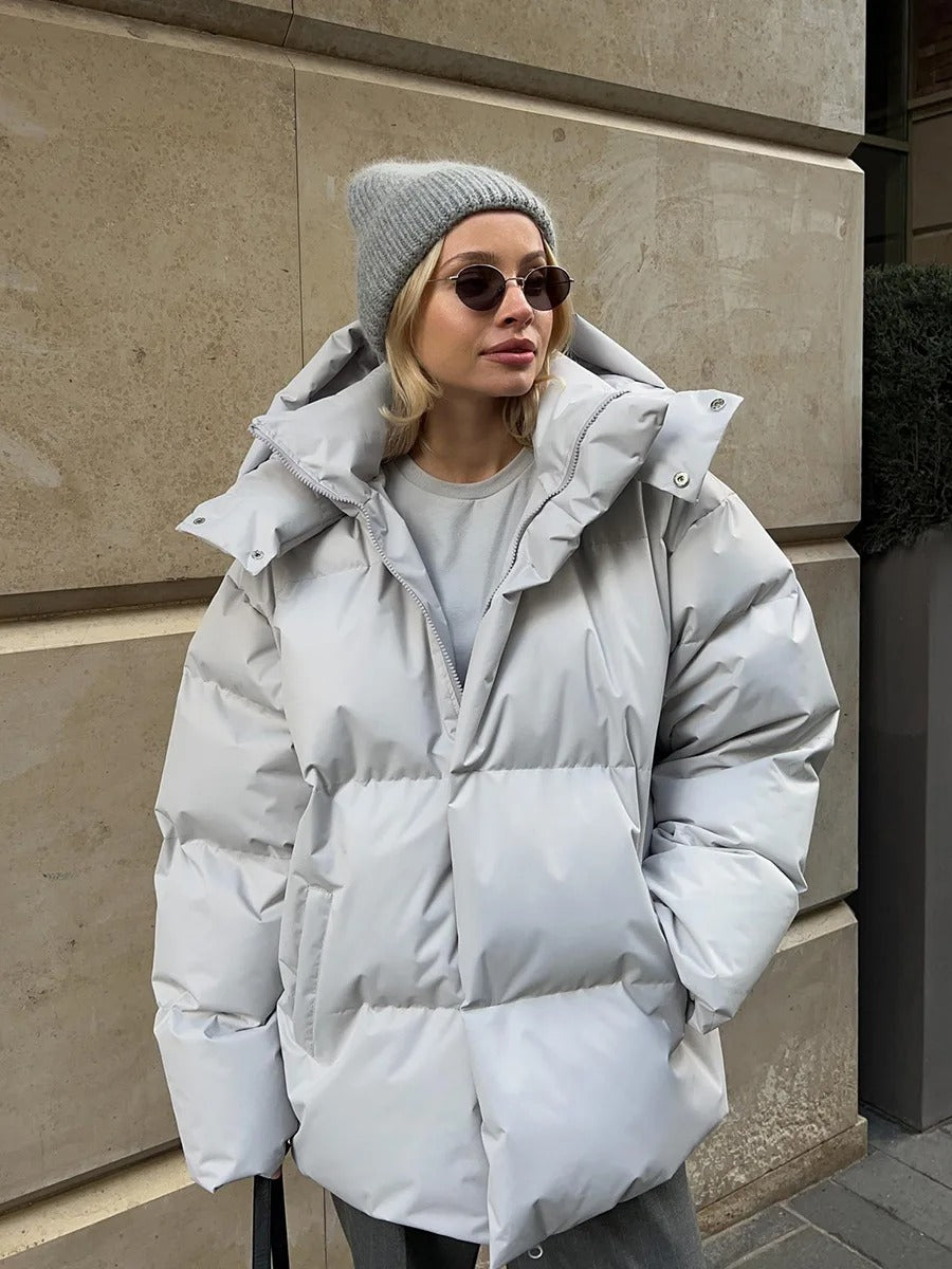 Berg-Feldt | Damenjacke mit Kapuze Warme Daunenjacke Im Kurzen Modell