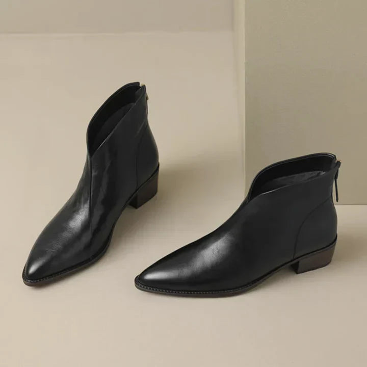 Berg-Feldt | Damenstiefelette Aus Leder mit Blockabsatz