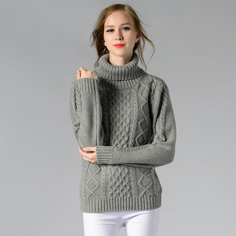 Berg-Feldt | Pull à col roulé et manches longues en maille torsadée pour femme