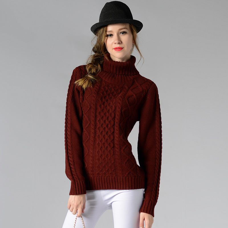 Berg-Feldt | Pull à col roulé et manches longues en maille torsadée pour femme