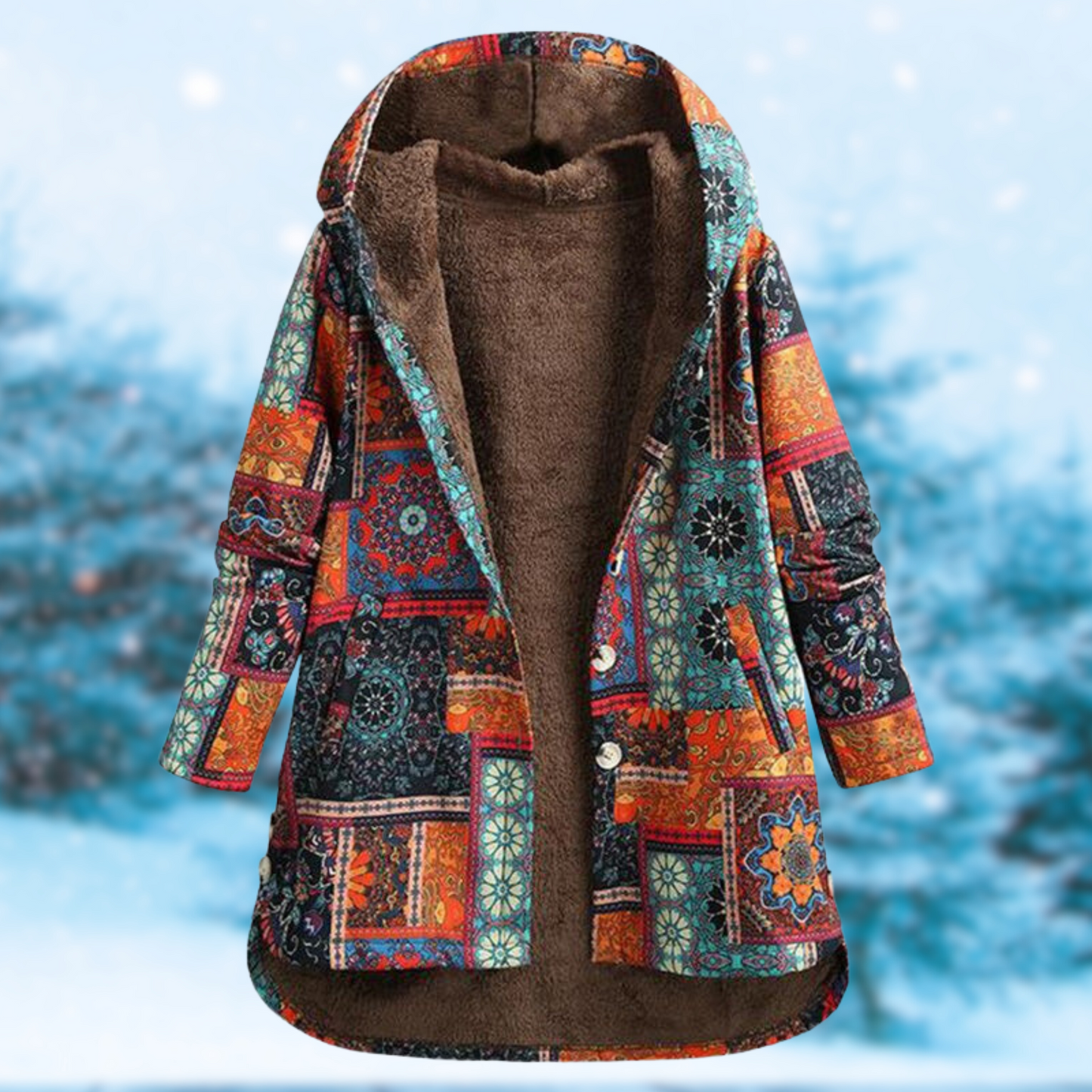 Imogen: Blumige Kapuzenjacke