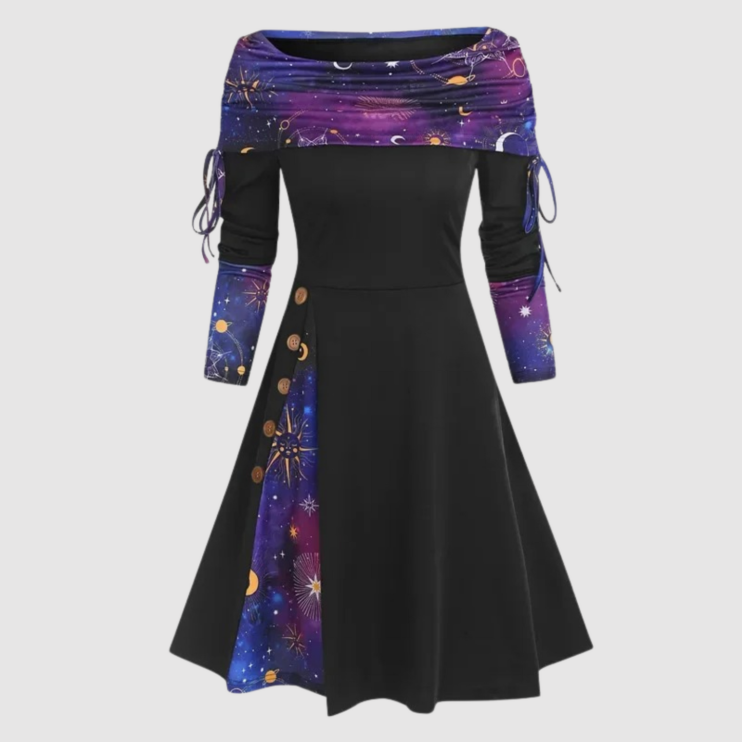 Berg-Feldt | Off Shoulder Langarm Winterkleid