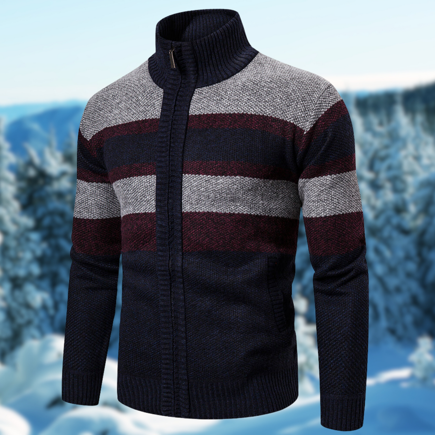 Berg-Feldt | Herren Gestreifter Pullover