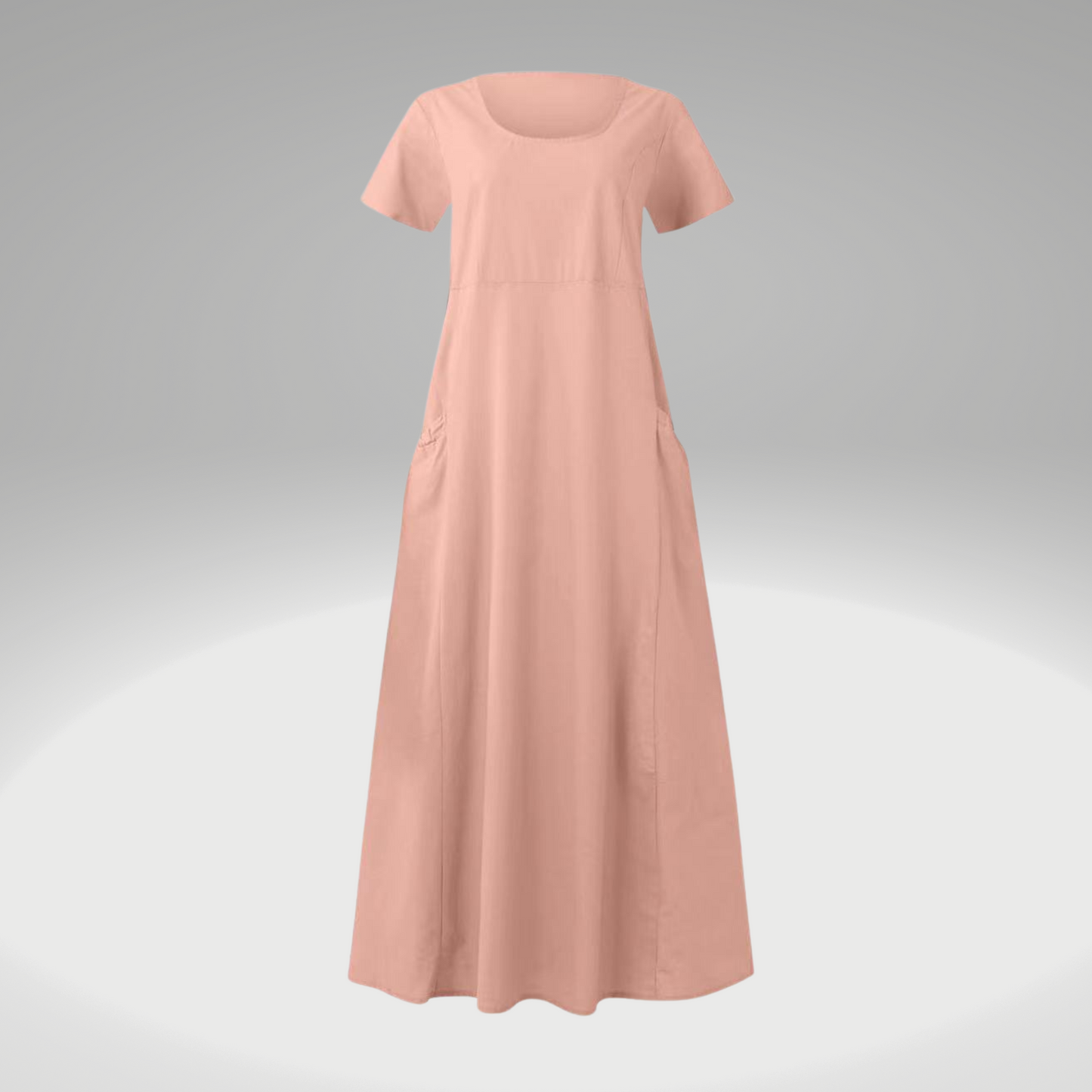 Robe en coton et lin Alina : coupe décontractée, de couleur unie
