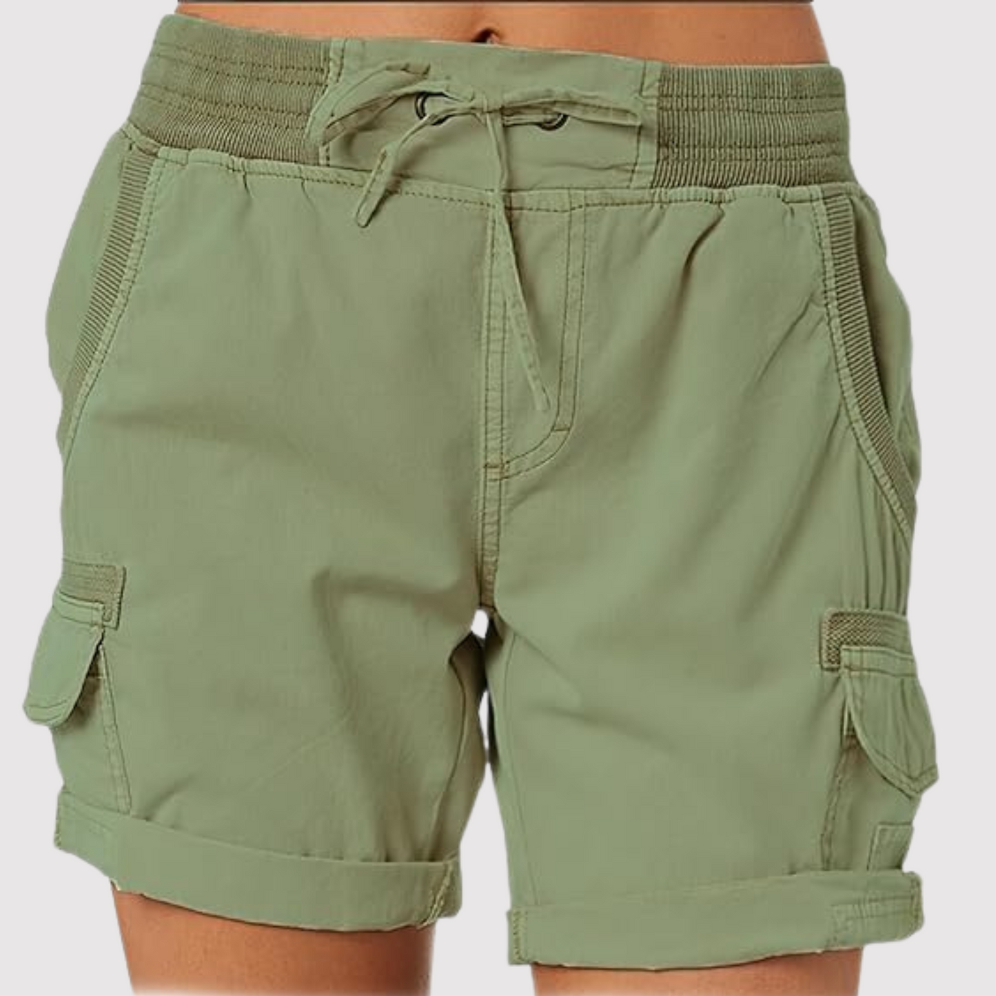 Short cargo femme vert olive