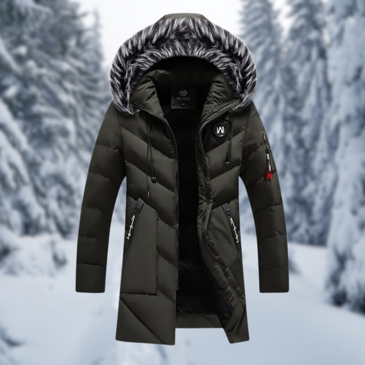 Berg-Feldt | Gepolsterte Winterjacke mit Kapuzenfunktion
