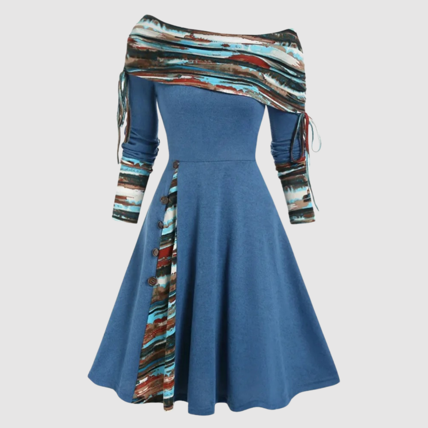 Berg-Feldt | Off Shoulder Langarm Winterkleid