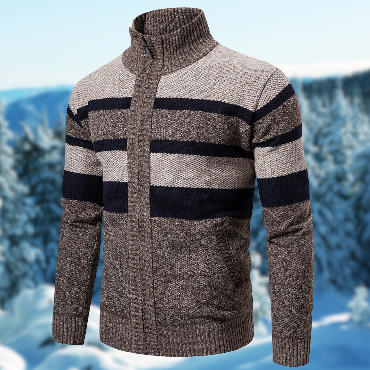 Berg-Feldt | Herren Gestreifter Pullover