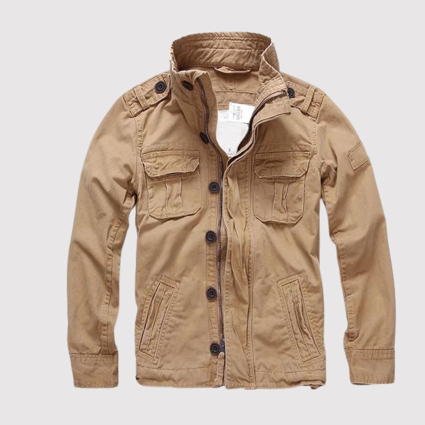 Berg-Feldt | Retro Jeansjacke mit Mehreren Taschen
