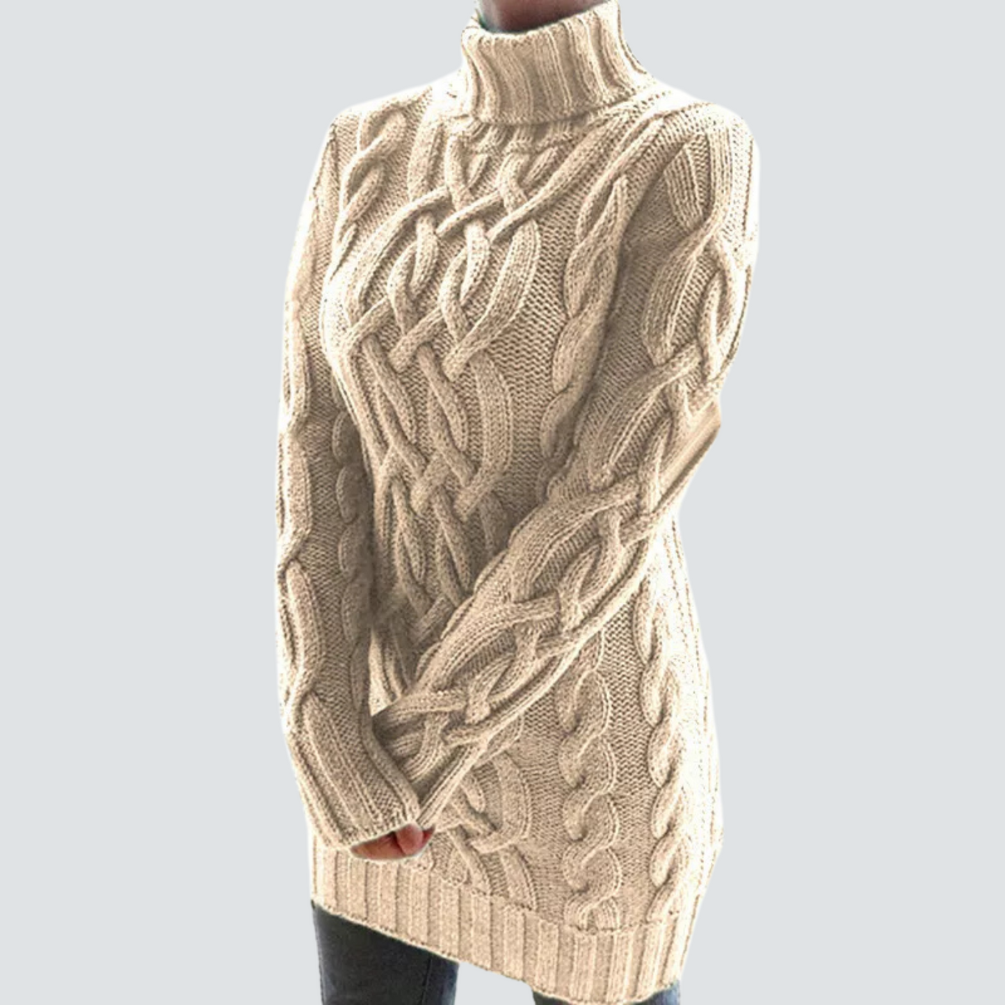 Berg-Feldt | Grobstrick Turtleneck Kleid