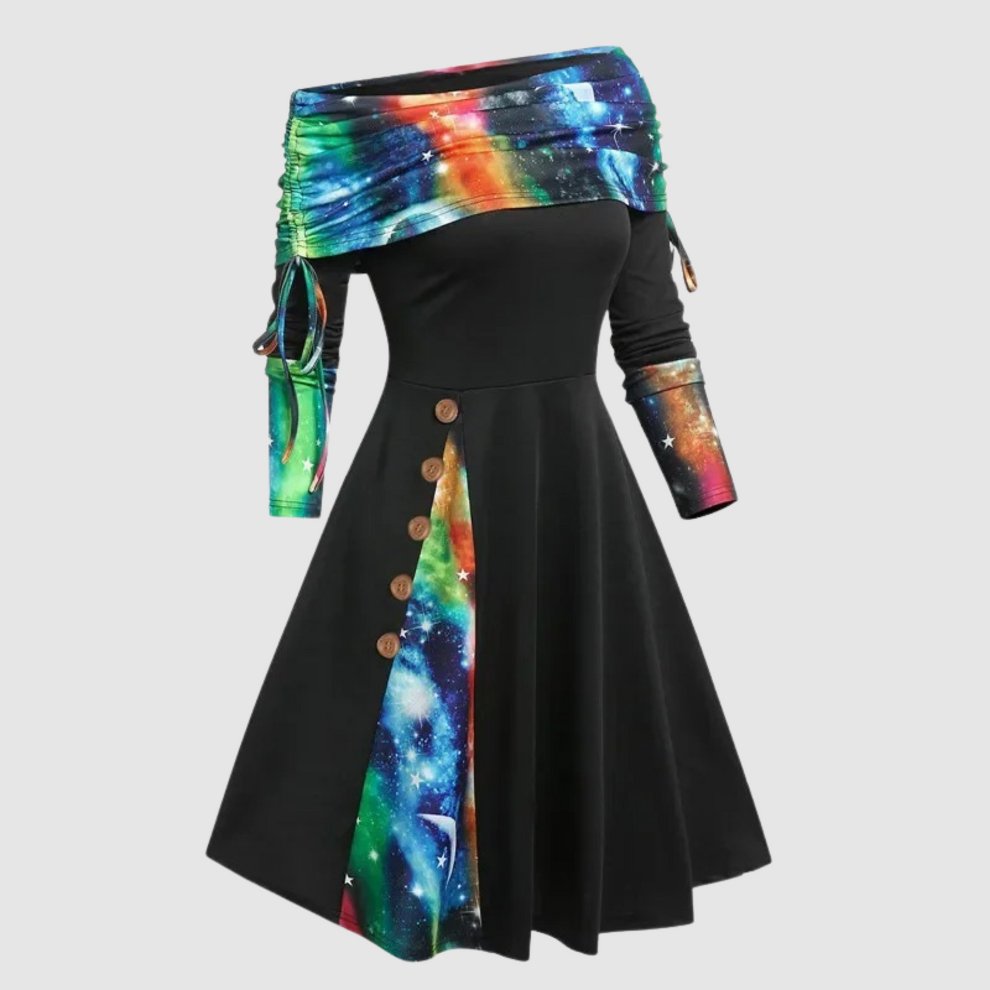 Berg-Feldt | Off Shoulder Langarm Winterkleid