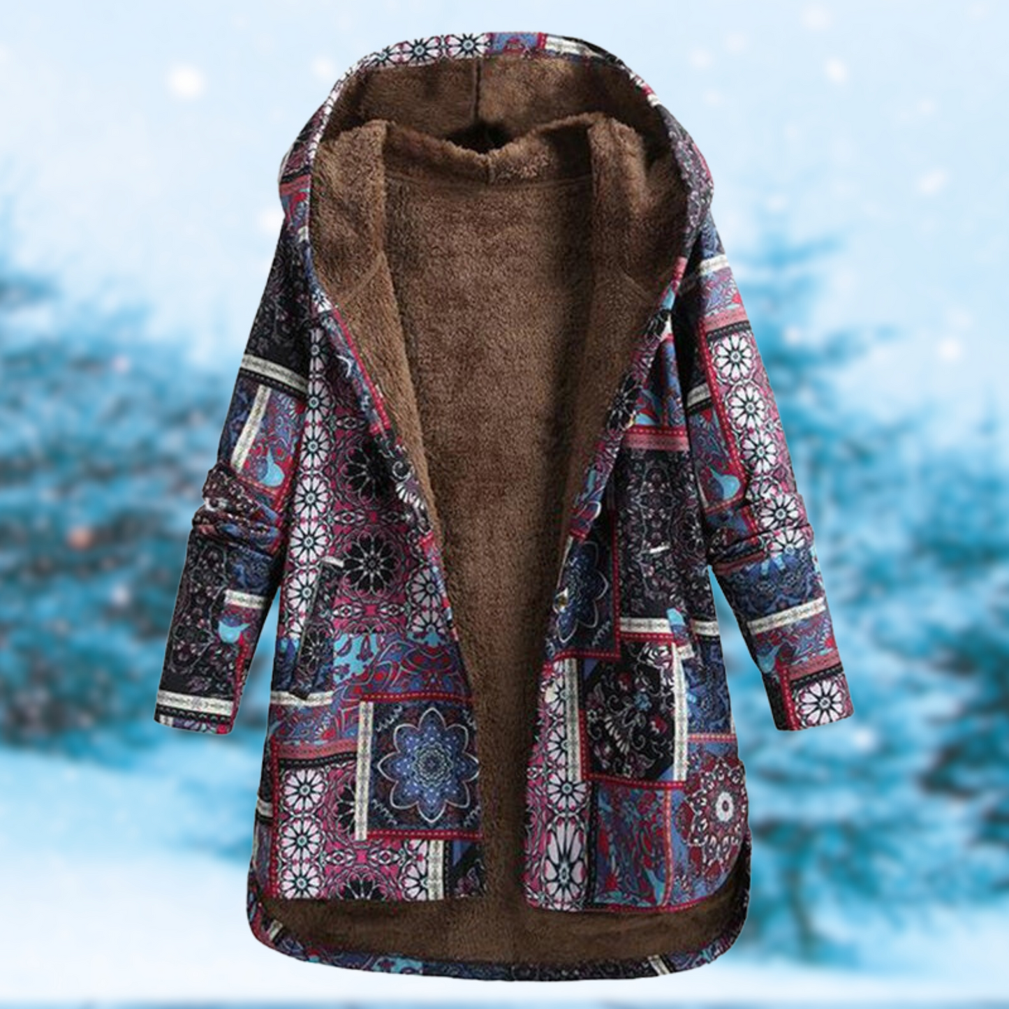 Imogen: Blumige Kapuzenjacke
