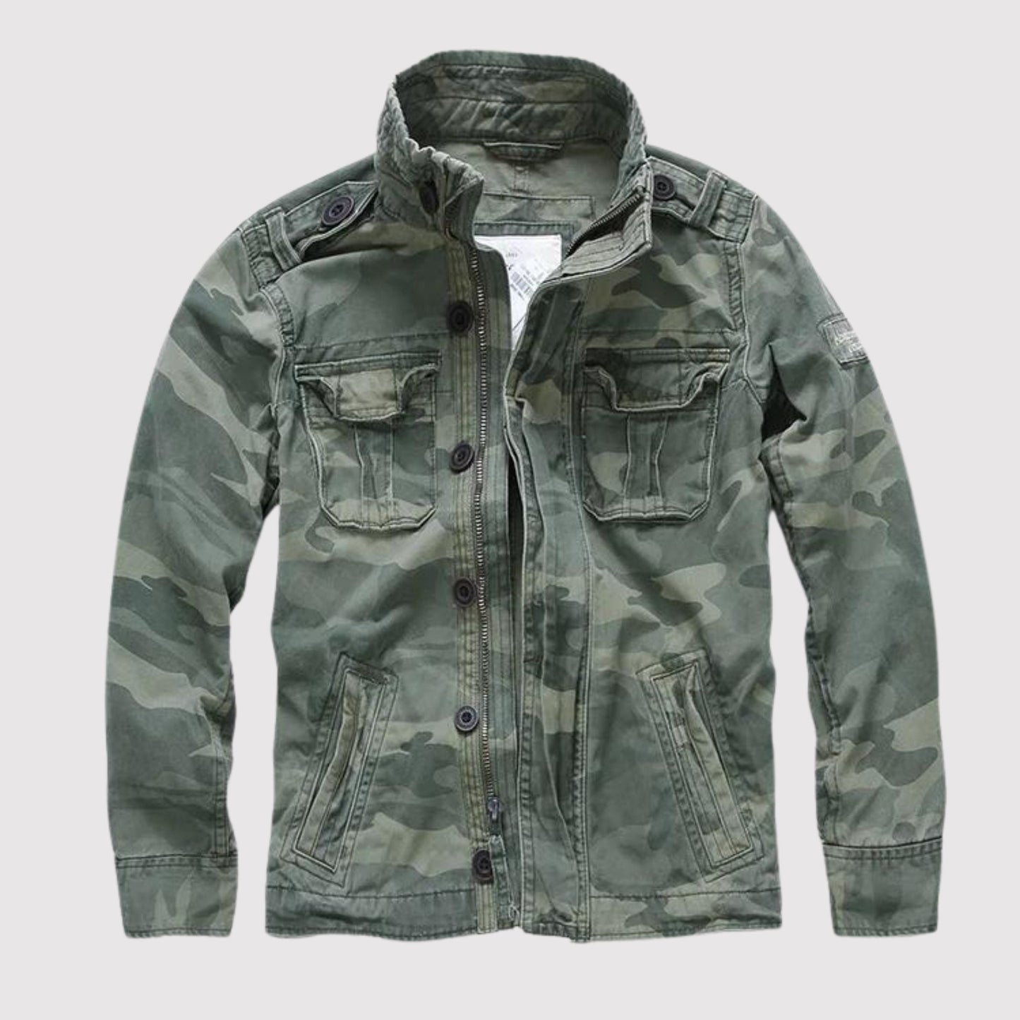Berg-Feldt | Retro Jeansjacke mit Mehreren Taschen