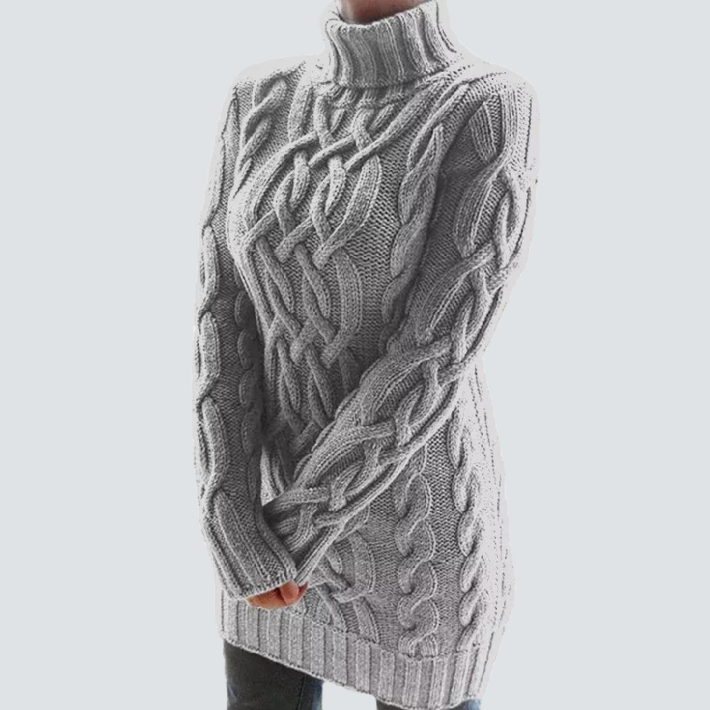 Berg-Feldt | Grobstrick Turtleneck Kleid