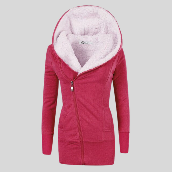 Berg-Feldt | Veste d'hiver à capuche et fermeture éclair oblique