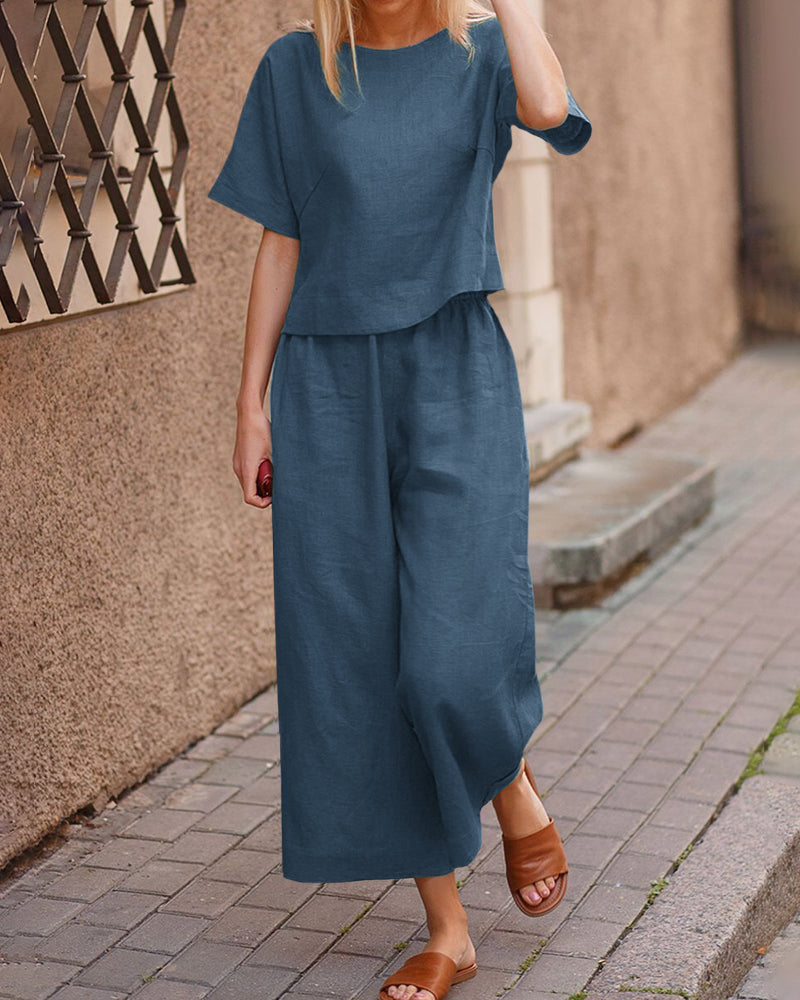 Chloé : Ensemble deux pièces moderne avec haut fluide