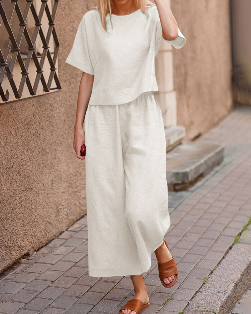 Chloé : Ensemble deux pièces moderne avec haut fluide