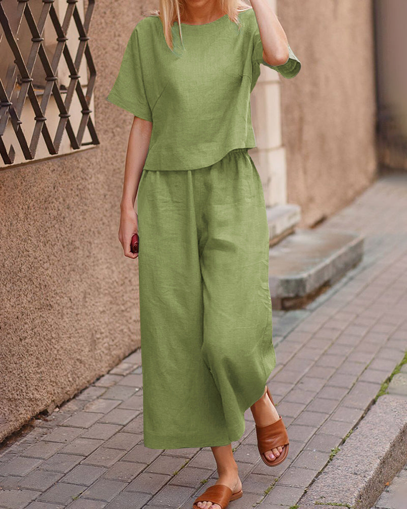 Chloé : Ensemble deux pièces moderne avec haut fluide