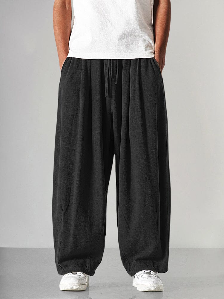 Pantalon Rocco en coton et lin