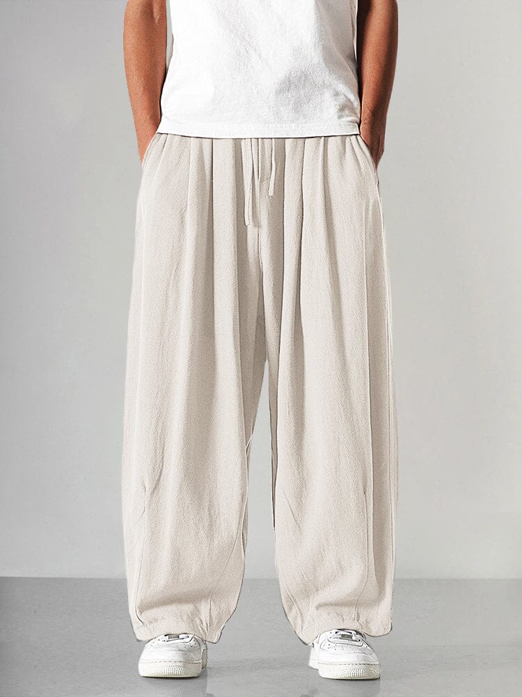 Pantalon Rocco en coton et lin
